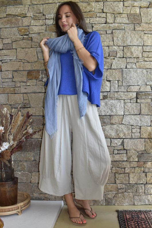 Conrad Box Cotton Knit Malibu Blue